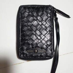 Elliot Lucca Woven Leather Wristlet Wallet